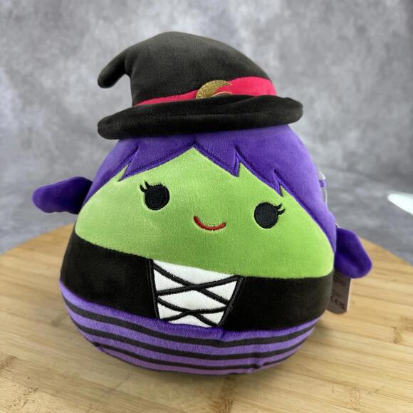 Squishmallows Roselyn the Witch 9" Plush 2023 Kelly Toy Halloween Green Purple - Picture 1 of 9
